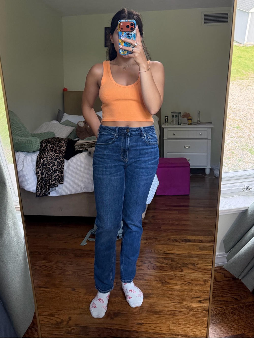 American Eagle Outfitters Super Stretch Jeans in Medium Blue